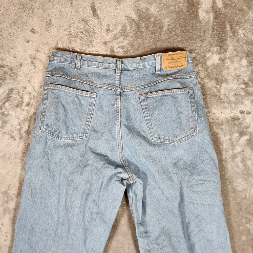 Vintage Eddie Bauer Jeans Men's 37X31 (Tag‎ 38X30) Tapered Leg Blue Denim Pants